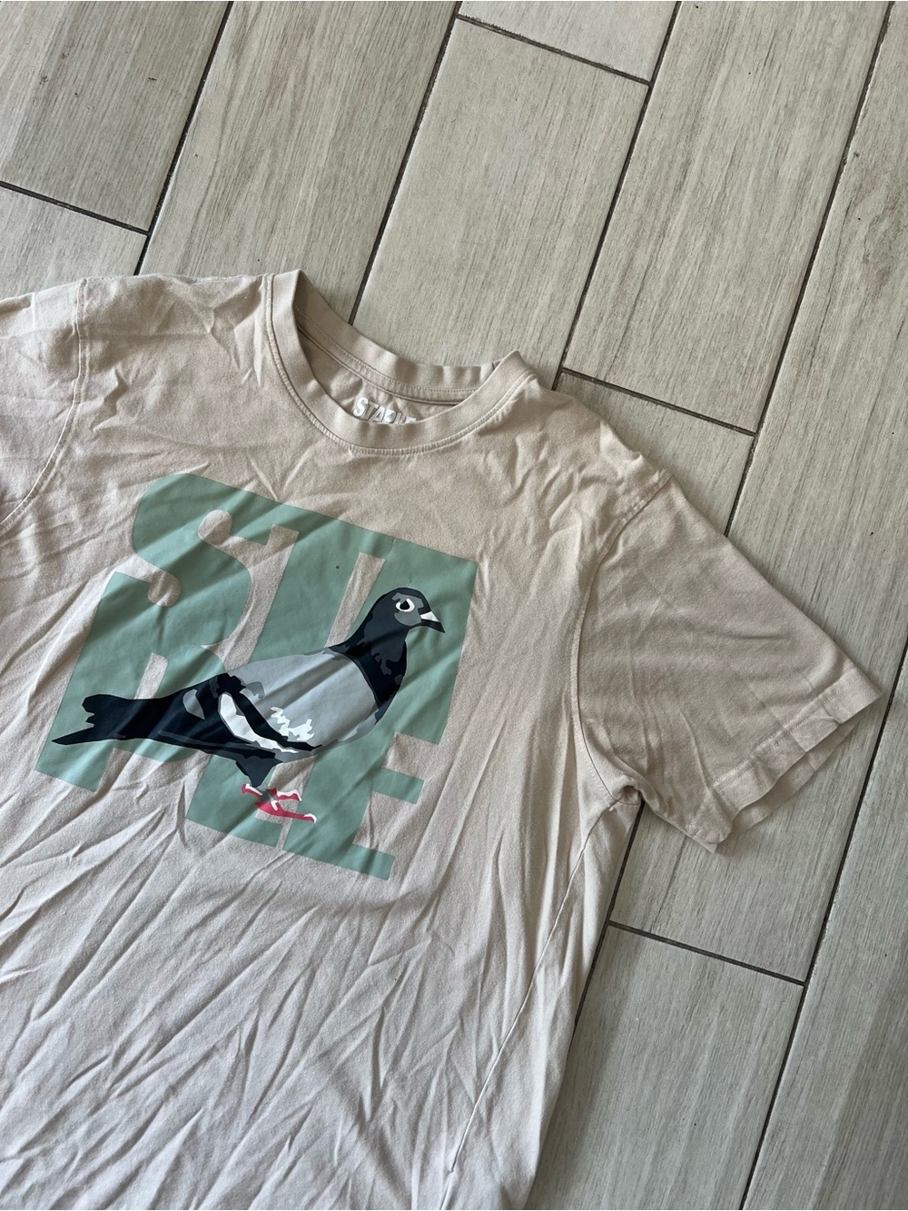 Staple Pigeon - Logo Graphic Print Short Sleeve T Shirt - Size MEDIUM